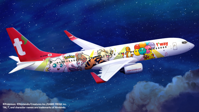 T’way Air launches a Pokémon-themed Jet, Pikachu Jet TW