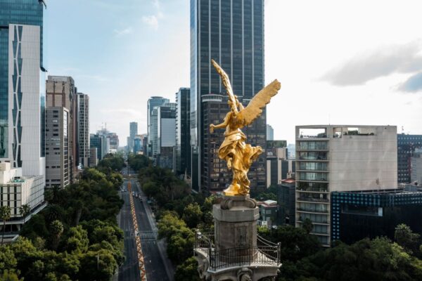 Golden Angel Statue In Mexico City, Mexico, Latin America