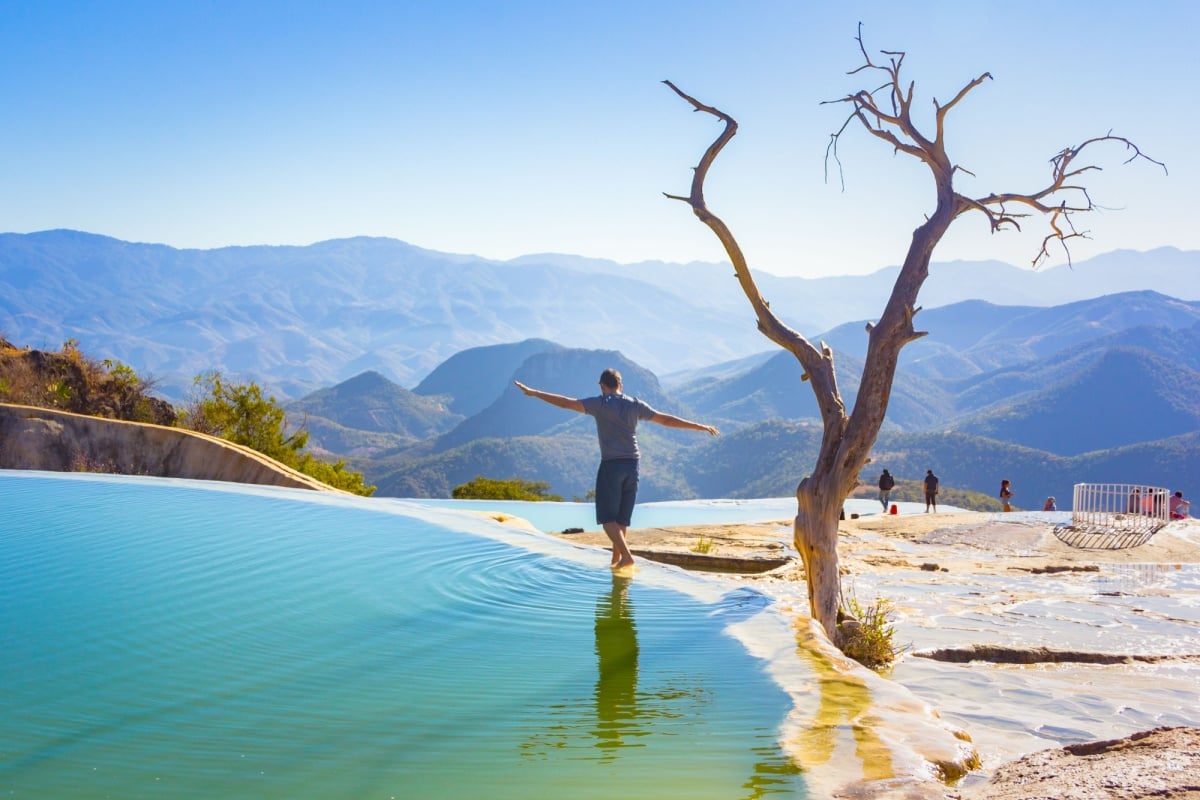 Natural infinity pool Hierve el Agua, Oaxaca, Mexico